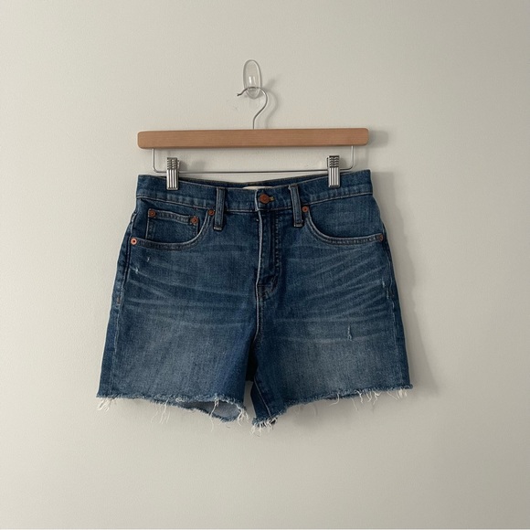 Madewell High-Rise Denim Shorts in Glenoaks Wash: Cutoff Edition Size 26 - Picture 3 of 9